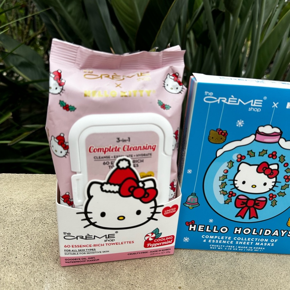 Hello Kitty Crème shop complete cleansing towelettes wipes mask Christmas - Picture 2 of 6